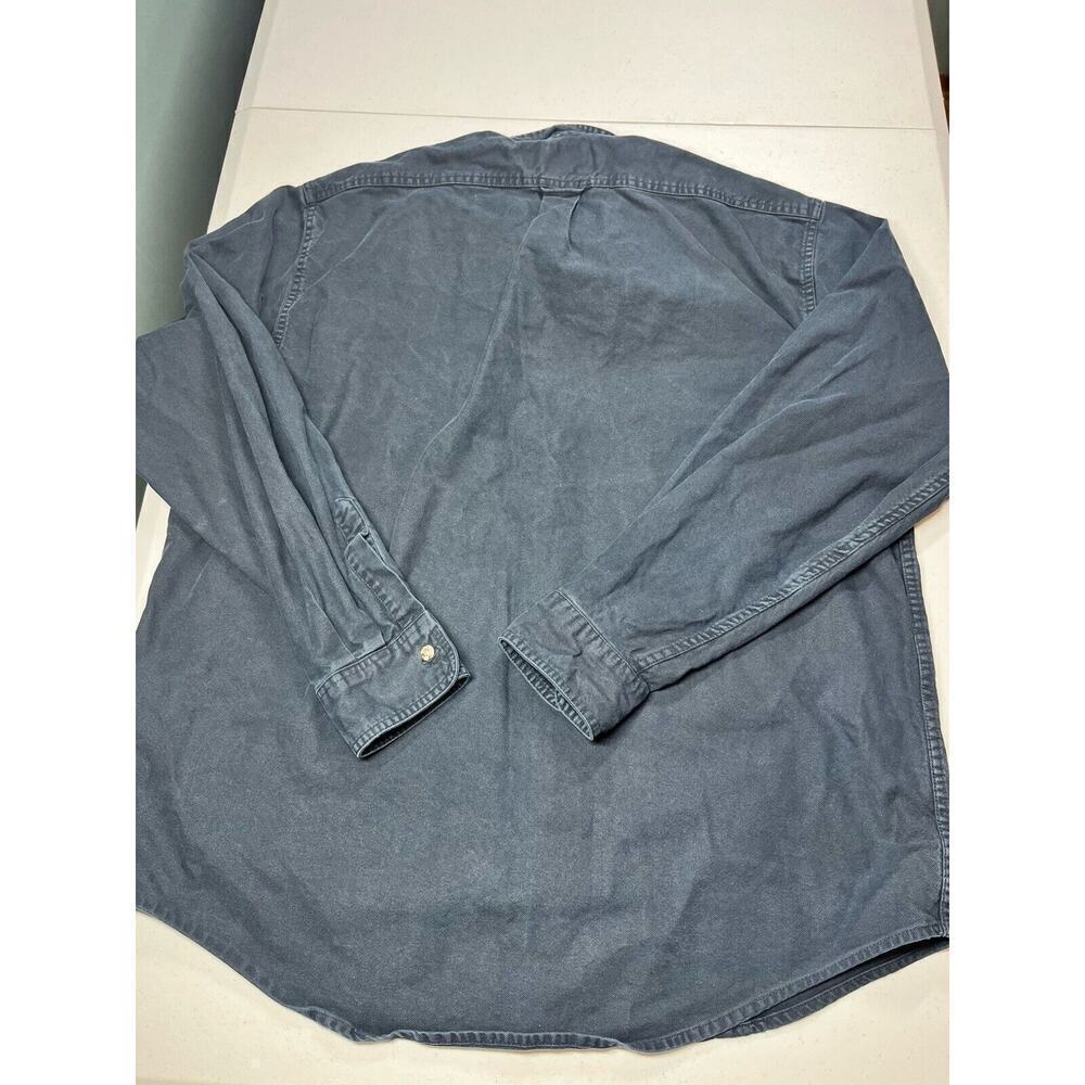 Vintage CC Filson Blue Cotton Button Down Double Pocket Shirt XL Xlong - Picture 7 of 8